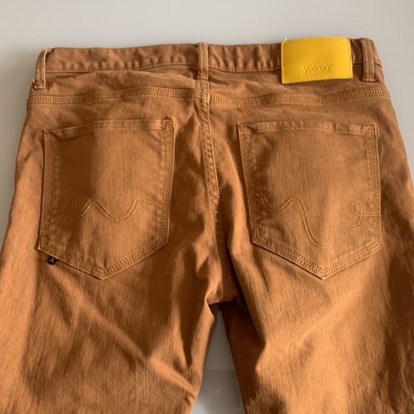 WESC Alessandro Brown Overdyed Cotton Elastane Blend Pants Men Size 31 x 32 - Picture 10 of 15